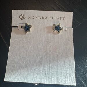 Kendra Scott Jae Star Gold Stud Earrings in Drusy